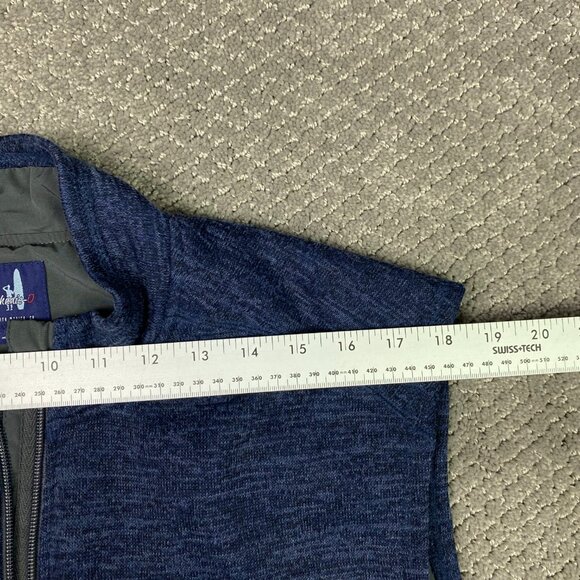 Johnnie-O Tahoe Fleece Vest Men's Medium Admiral Blue Full Zip JMVT1100 - Picture 14 of 14